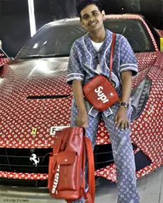 LV Supreme Ferrari for 15 yr old ‘Money Kicks’
