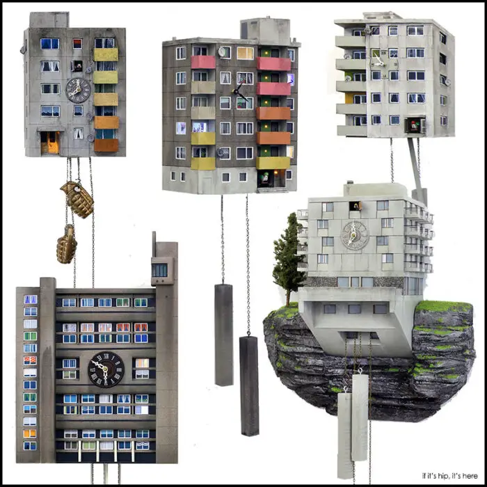 Read more about the article Urban Concrete Cuckoo Clocks and Brutalist Birdhouses.