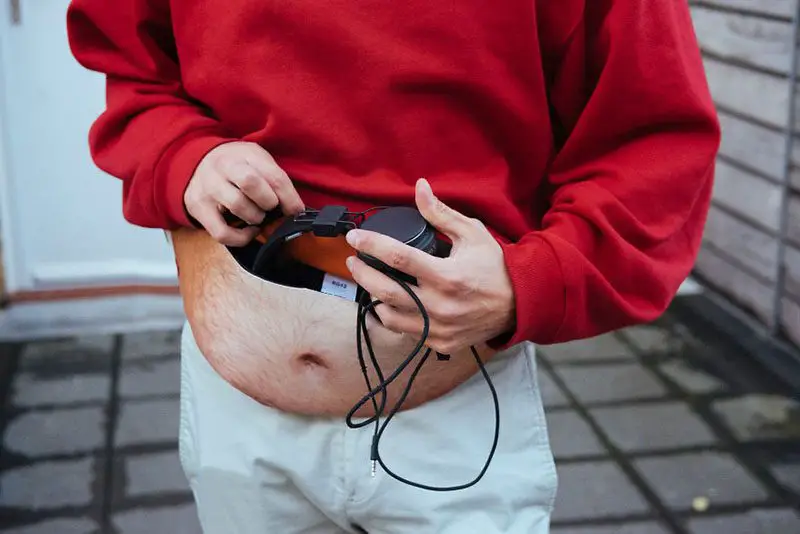 fanny pack that looks like a stomach