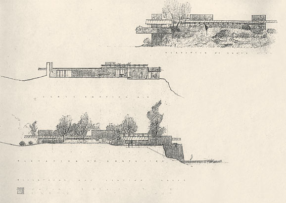 Frank Lloyd Wright's 1949-50 architectural sketches