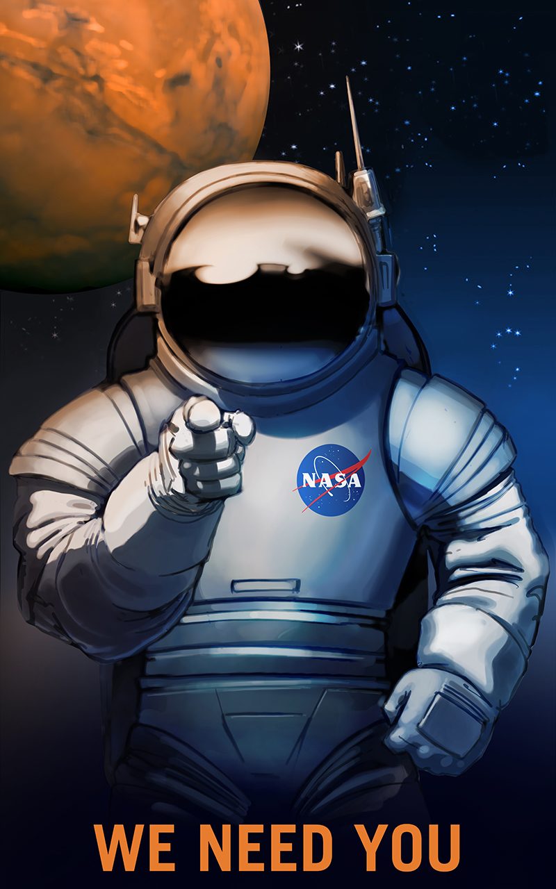 NASA MARS recruitment art