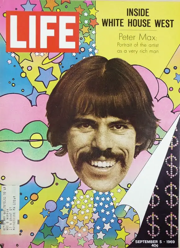 Peter Max on the cover of LIFE magazine, 1969