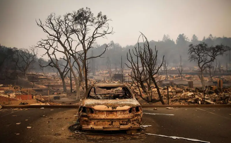 santa rosa fire damage