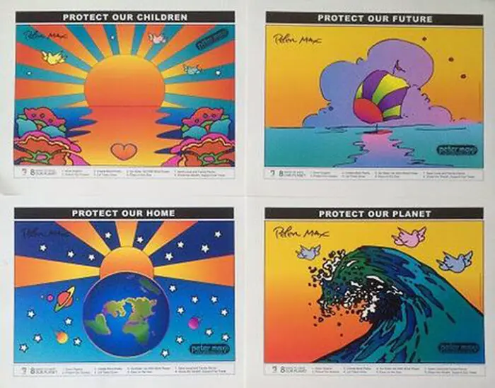 Peter Max posters for earth day