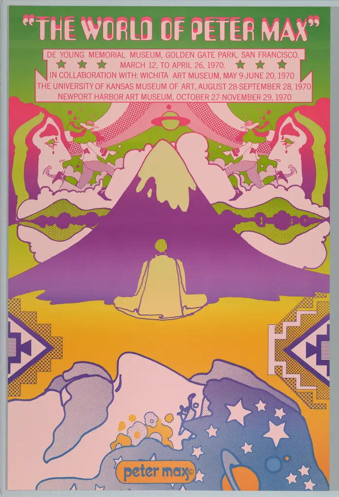 Original poster for the 1970 Peter Max exhibit