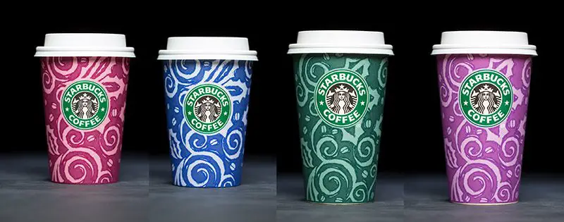 Starbucks 1997 holiday cups