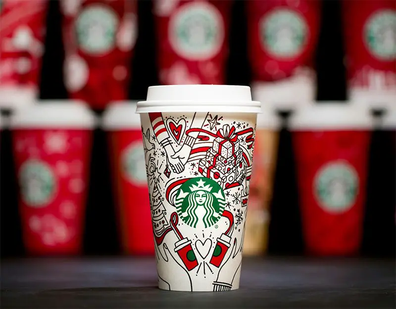 20 years of Starbucks Holiday cups 