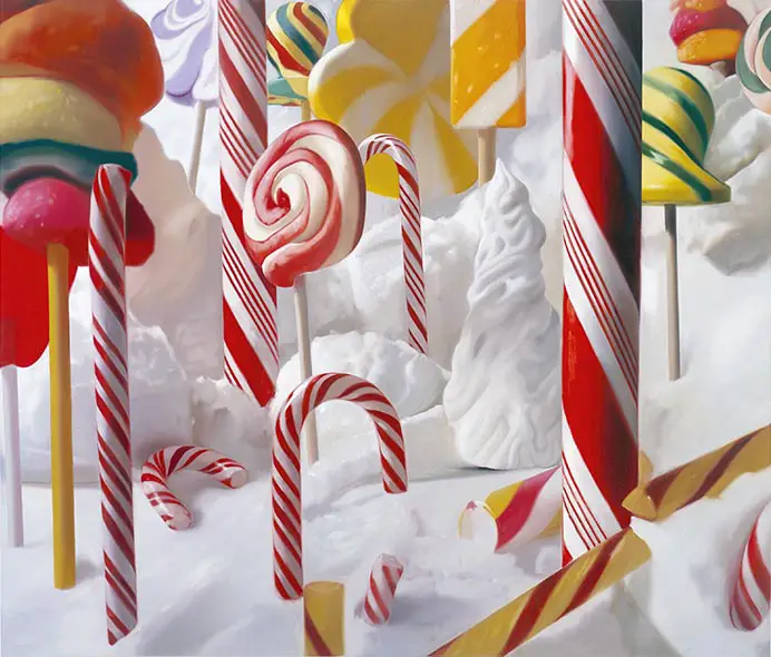 paintings of christmas candy