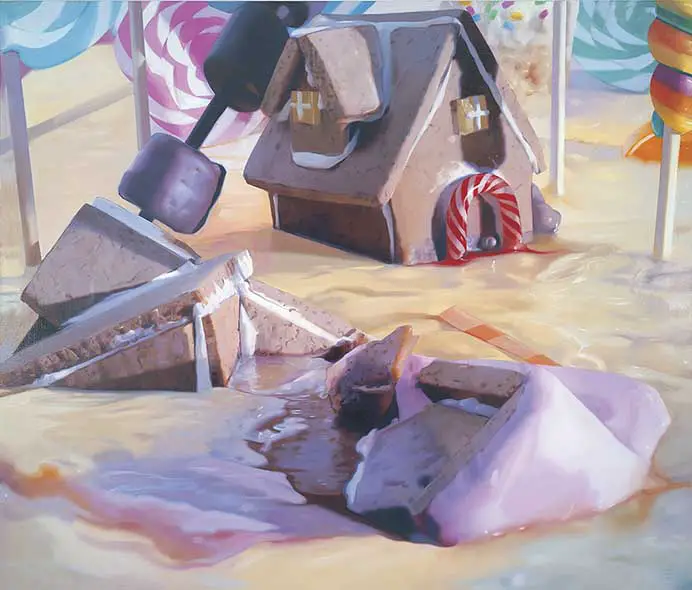 Swept Away, 2000, oil on linen, 68 x 80 inches