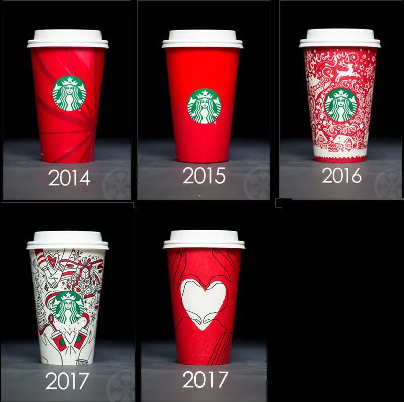 20 years of starbucks red cups