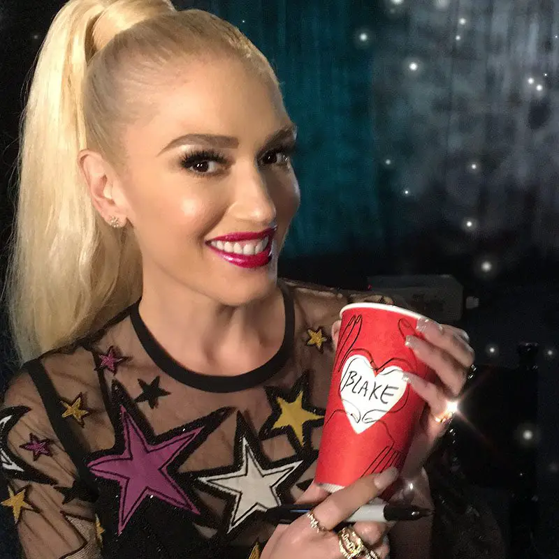 Gwen Stefani and the new Starbucks Holiday Red Cup