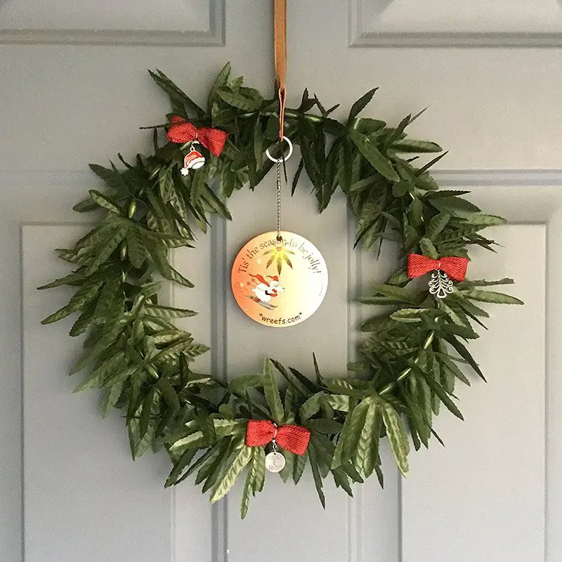 marijuana christmas wreath