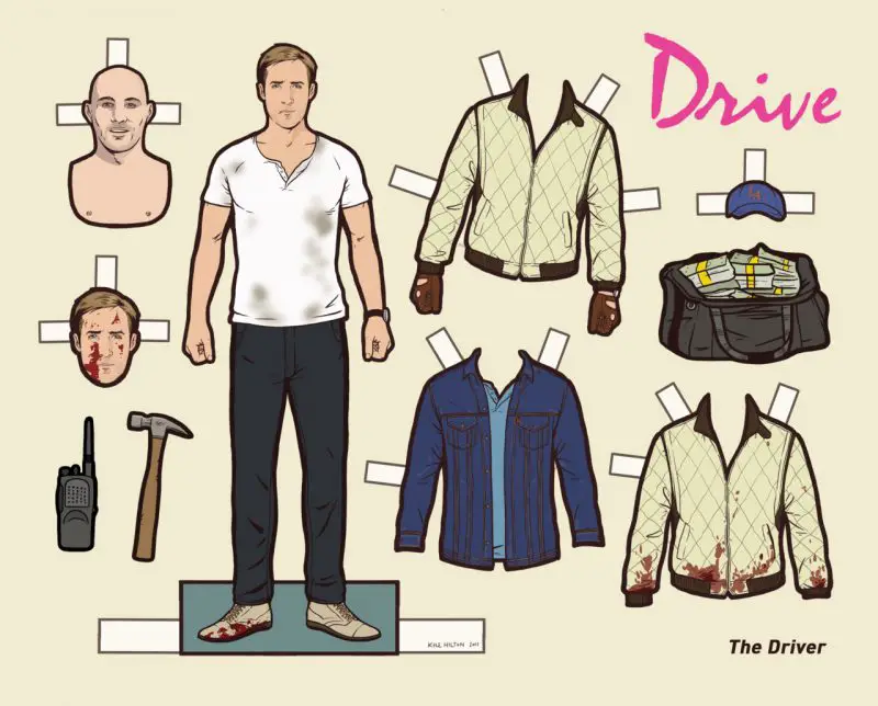 ryan gosling drive paper doll