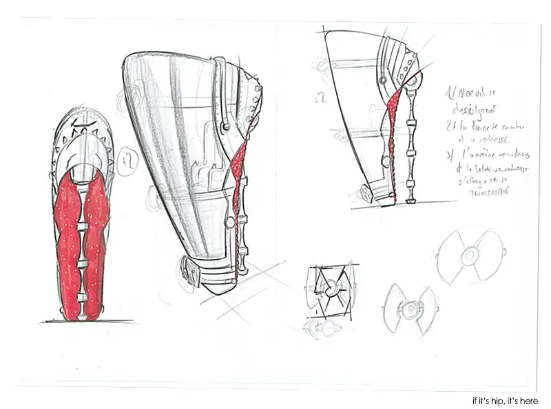 louboutin star wars shoe sketch