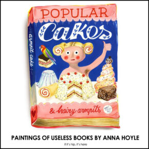 Paintings of Useless Books by Anna Hoyle