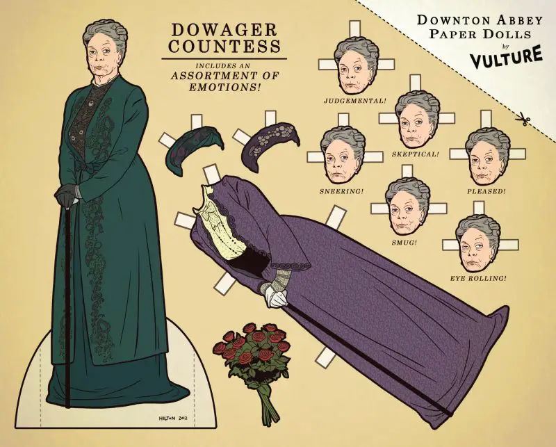 dowager countess paper doll