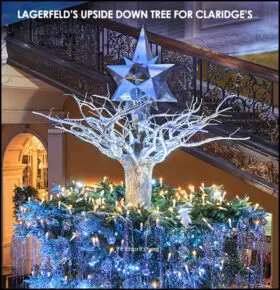 Karl Lagerfeld’s Upside Down Christmas Tree for Claridge’s