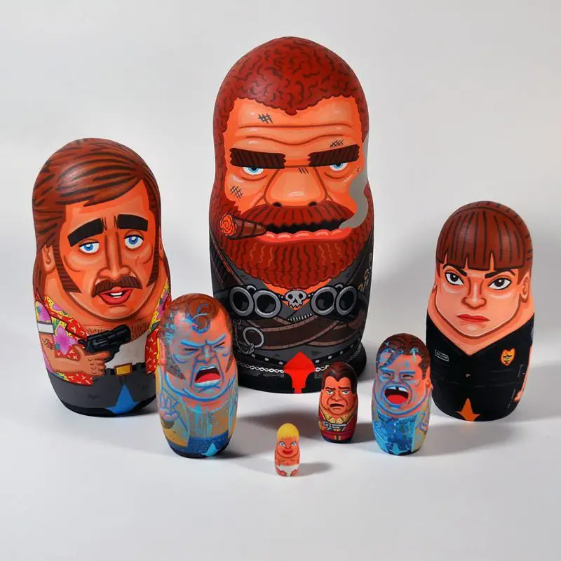 Raising Arizona Nesting dolls created by Andy Stattmiller