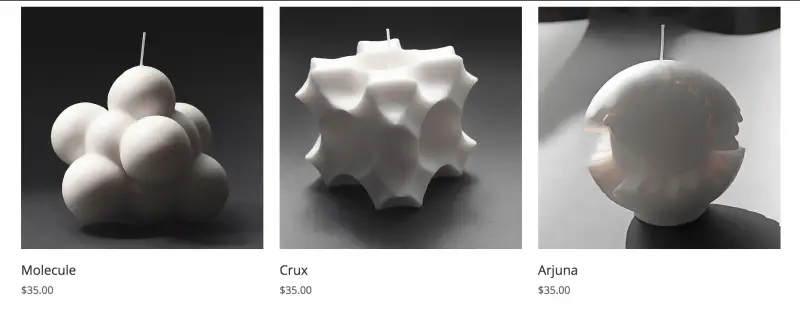 Andrej Urem Sculptural Candle Collection