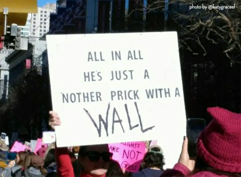 2018 women's march signs