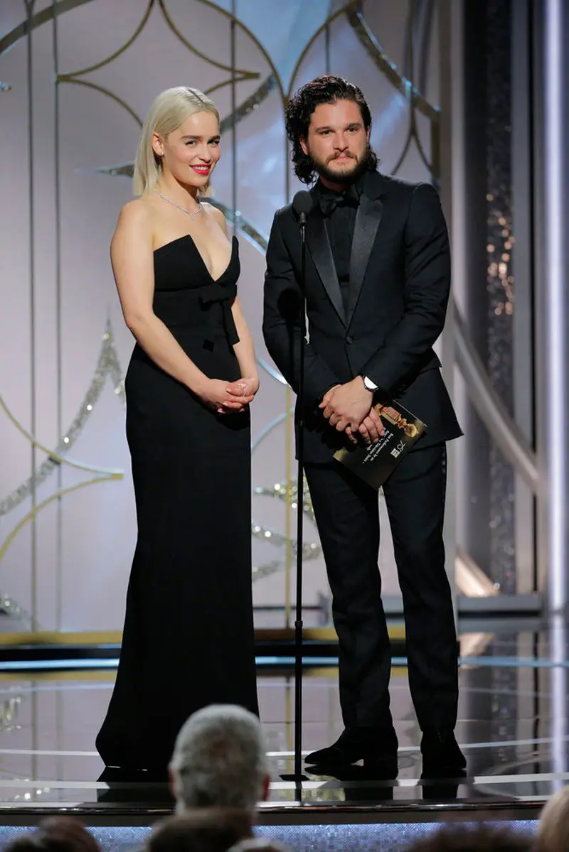 Emilia Clarke and Kit Harrington