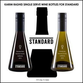STANDARD Wines by the Glass in Karim Rashid Designed Bottles
