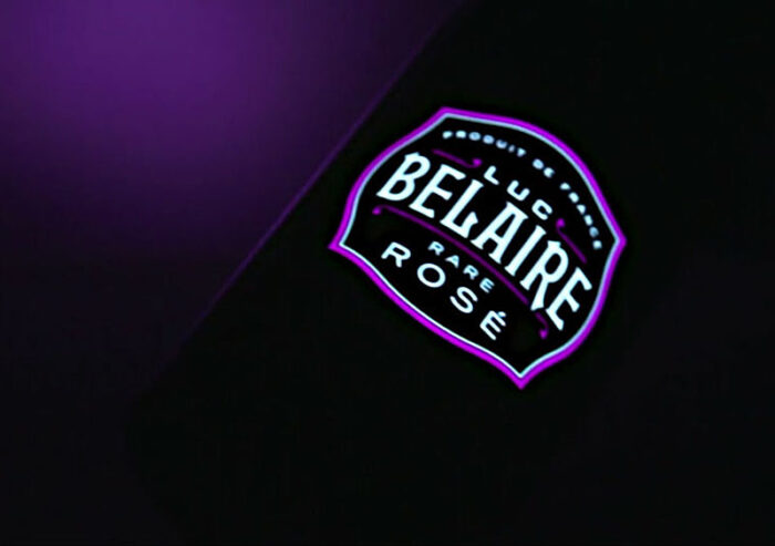 Belaire's luminescent logo label