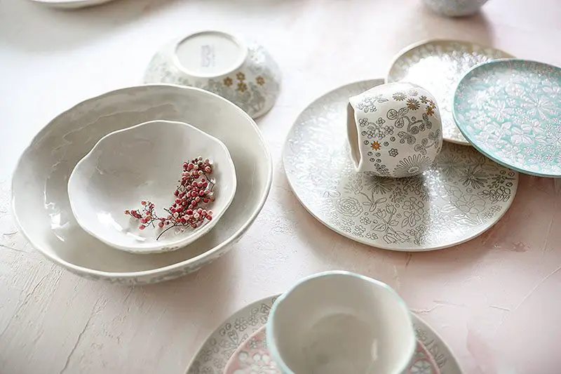 floral ceramic dishes