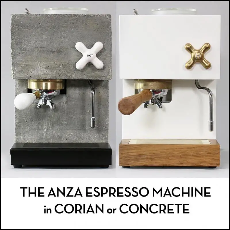 corian and concrete espresso machines