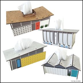 Midcentury Modern Architecture Tissue Box Covers!