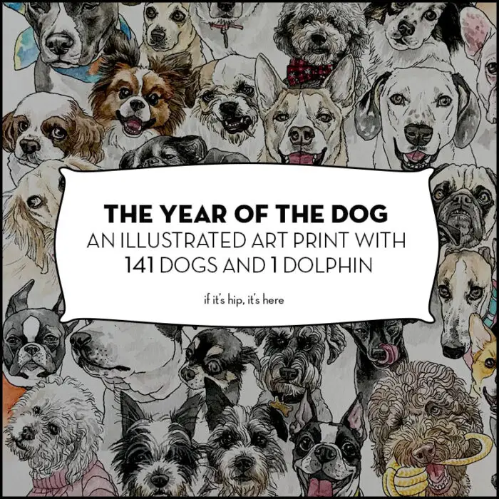 Kozyndan illustrated dog poster