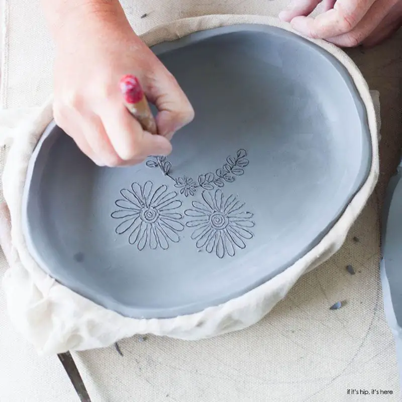 making clay dinnerware