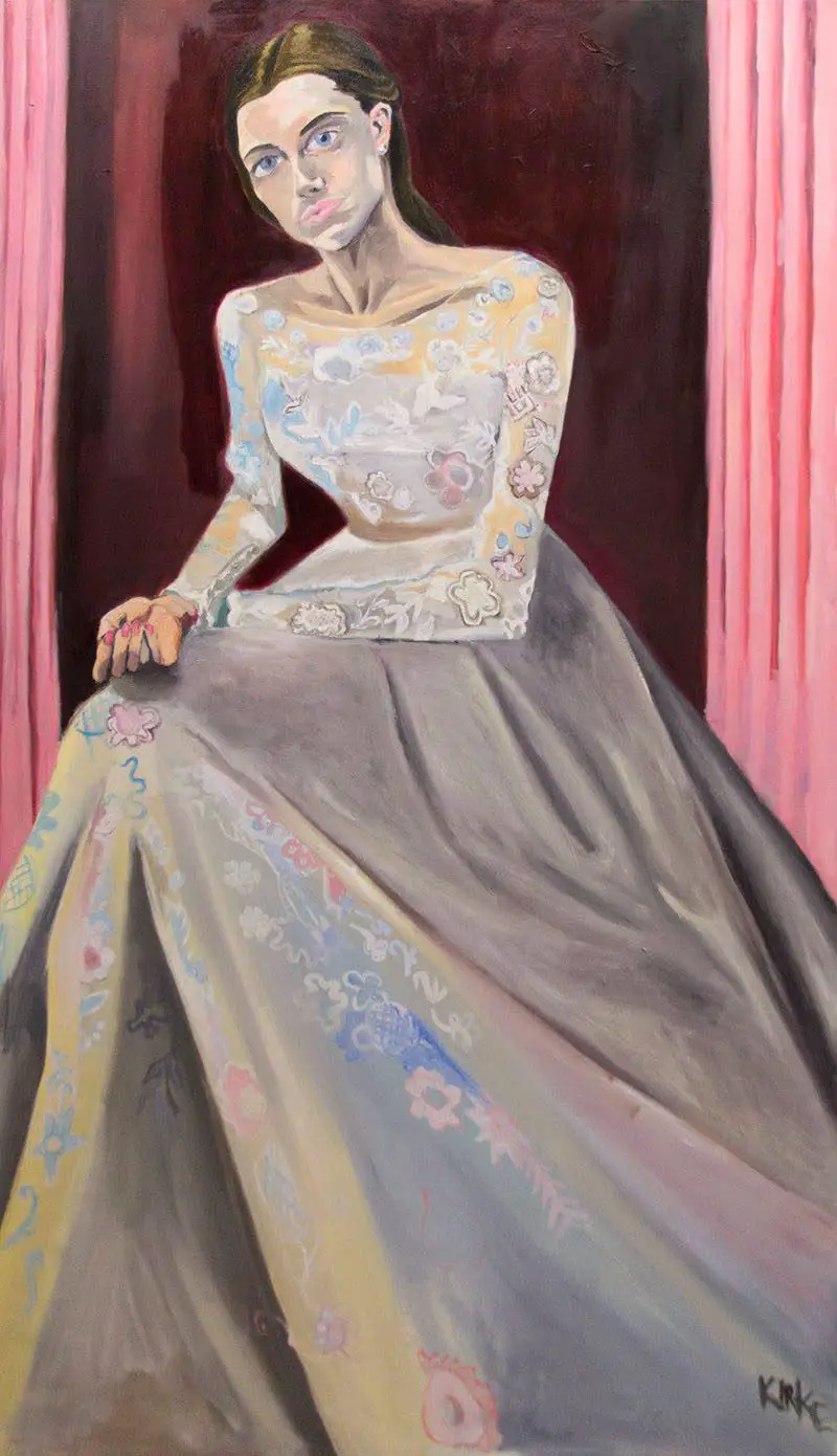 paintings of women in wedding gowns