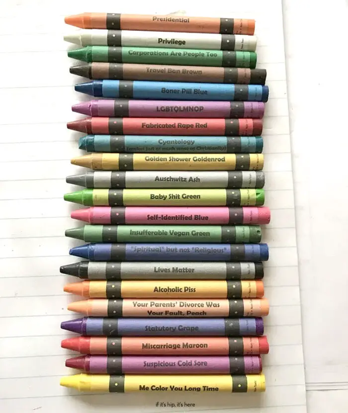 offensive crayons on if it's hip, it's here