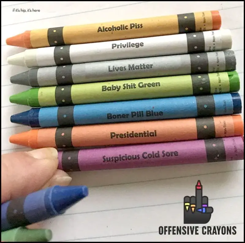 offensive crayons with off-color names