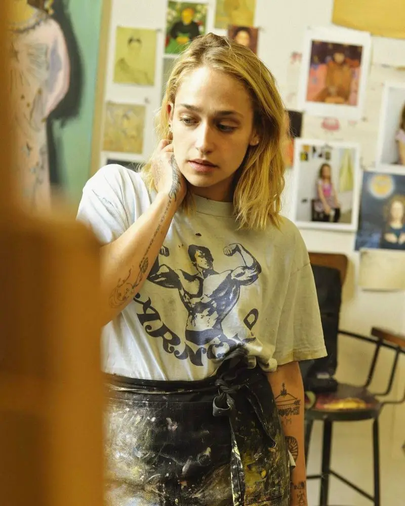 Actress/ Artist Jemima Kirke in her Brooklyn Studio