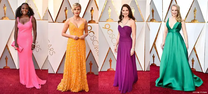 bright oscar gowns