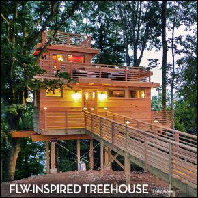 Spectacular Frank Lloyd Wright-Inspired Treehouse