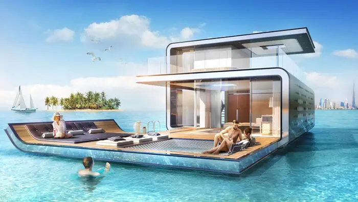 modern floating villas