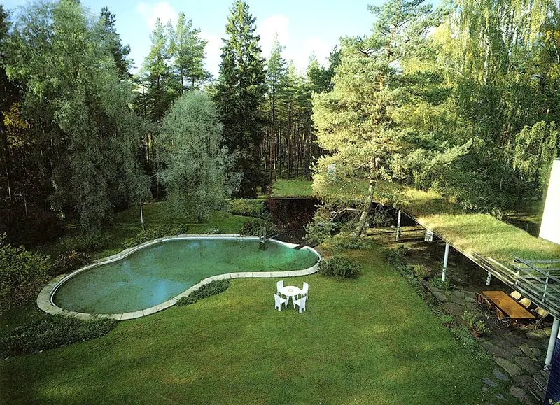 Alvar Aalto designed pool at Villa Marea