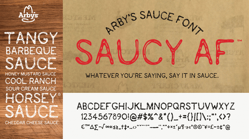 Arby's Own Saucy Font