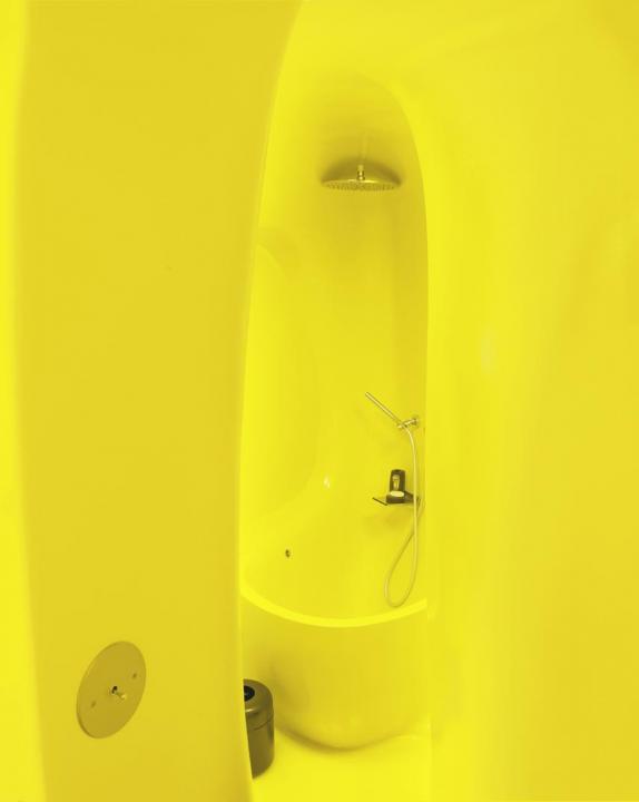 yellow shower in bubble house