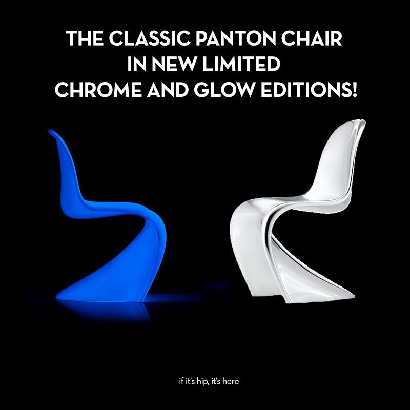 Chrome and Glow In The Dark Panton Chairs