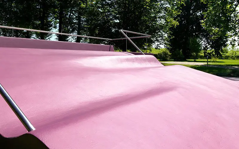 big pink polyurethane pool