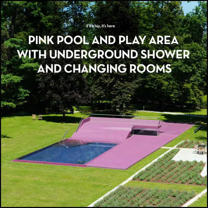 pink pool and play area