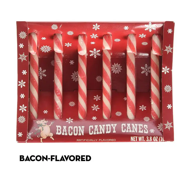 bacon candy canes