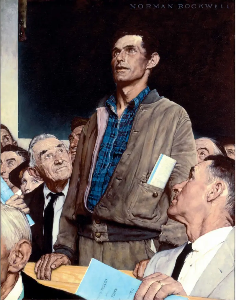 Norman Rockwell (1894-1978), “Freedom of Speech,” 1943