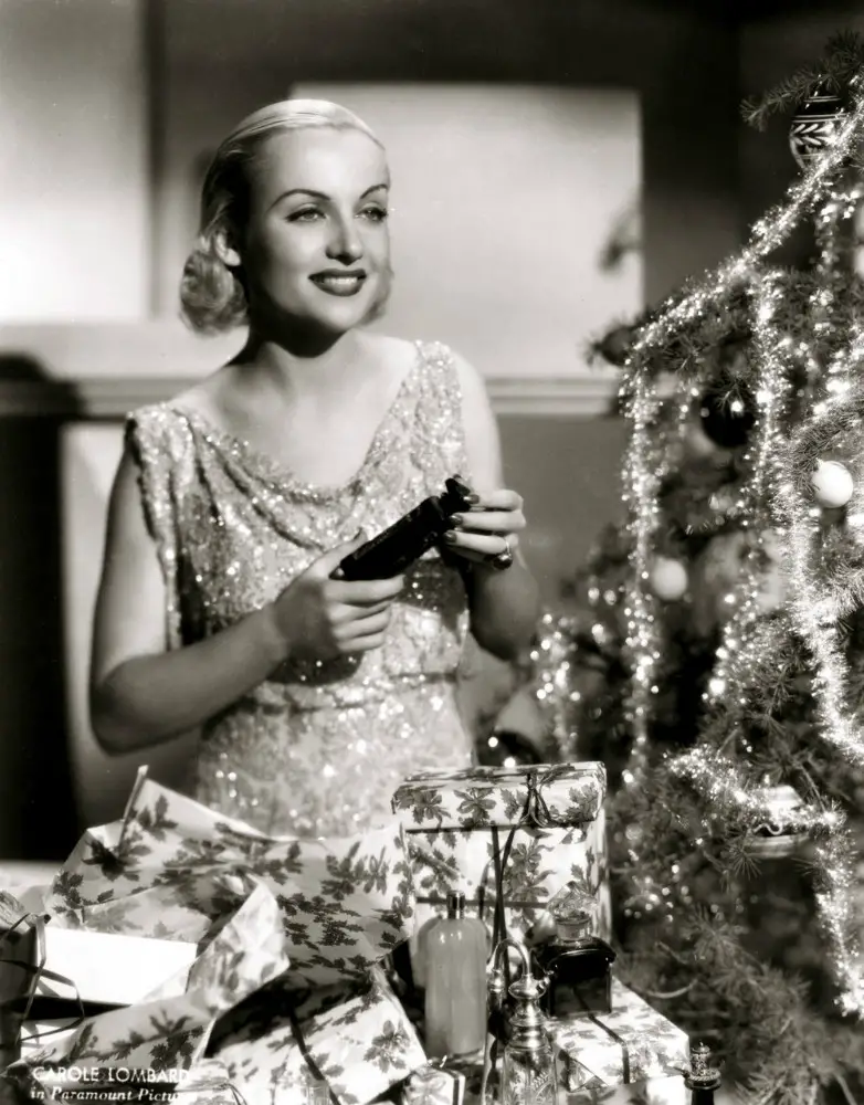 Carole Lombard at christmas