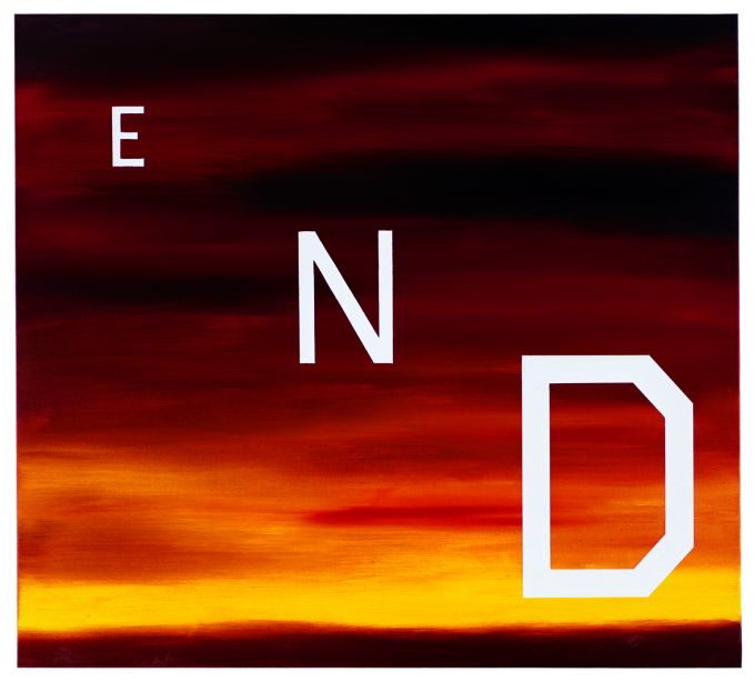 Ed Ruscha, END, oil on canvas, 1983