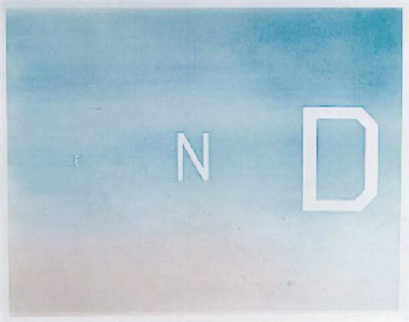 END, 1983, pigment on paper
